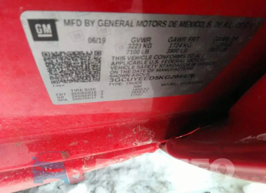 3GCUYEED5KG264476 Photo# 9