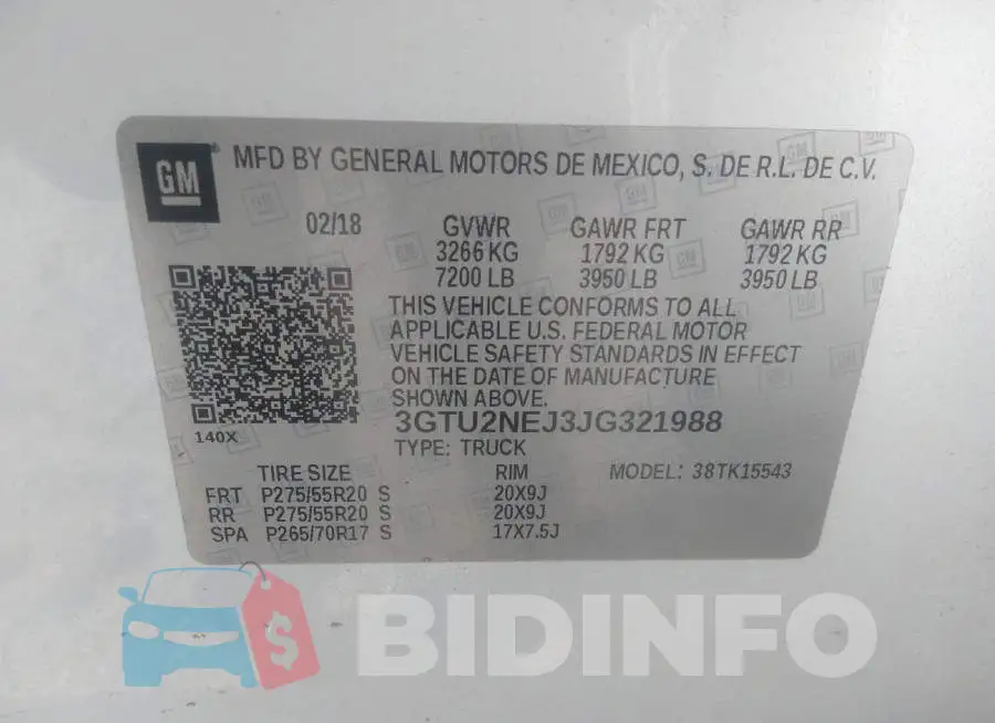 3GTU2NEJ3JG321988 Photo# 9