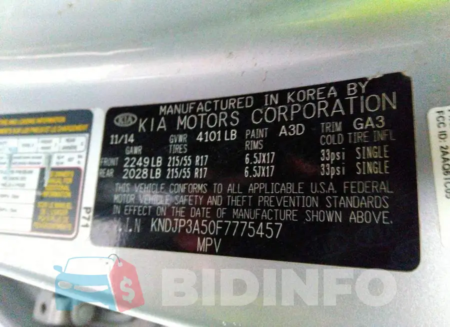 KNDJP3A50F7775457 Photo# 9