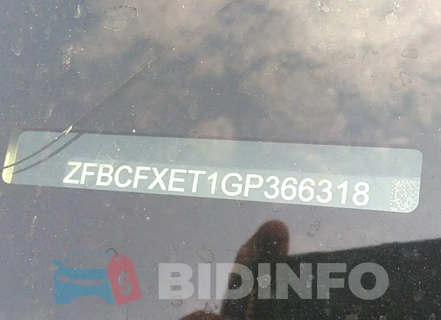 ZFBCFXET1GP366318 Photo# 9