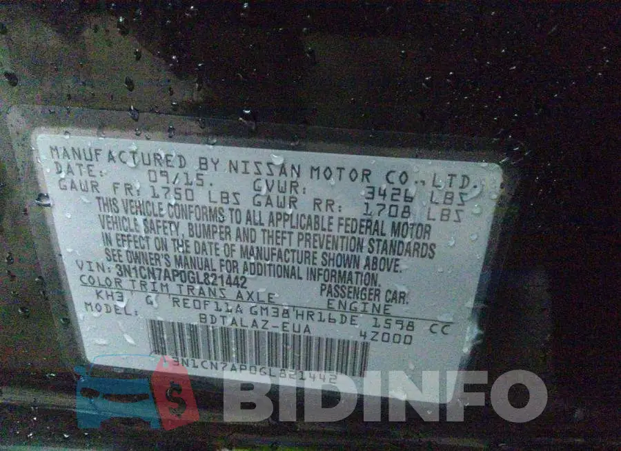 3N1CN7AP0GL821442 Photo# 9