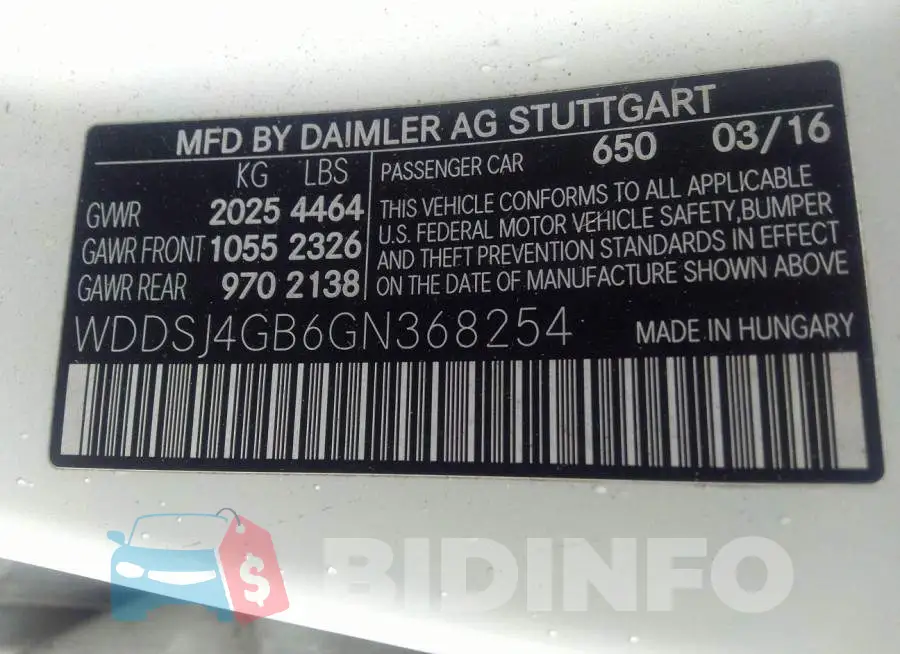 WDDSJ4GB6GN368254 Photo# 9