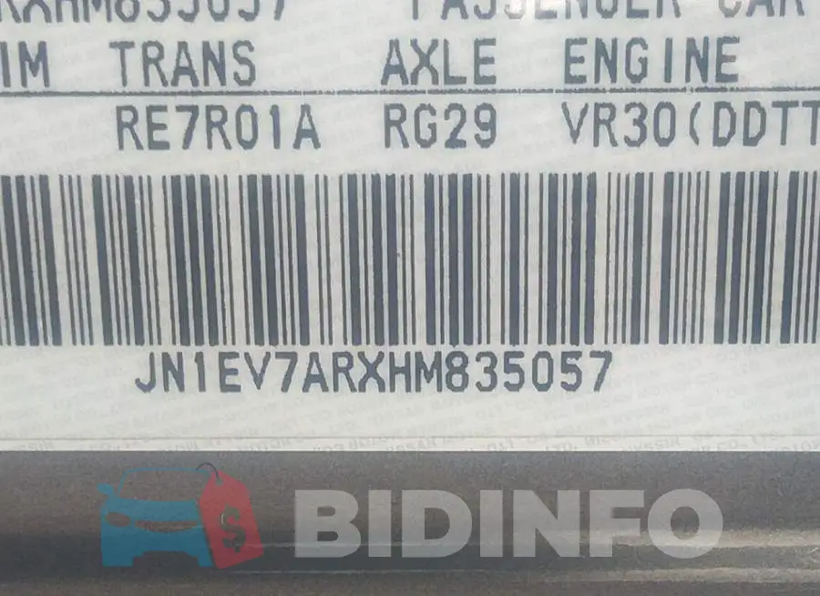 JN1EV7ARXHM835057 Photo# 9
