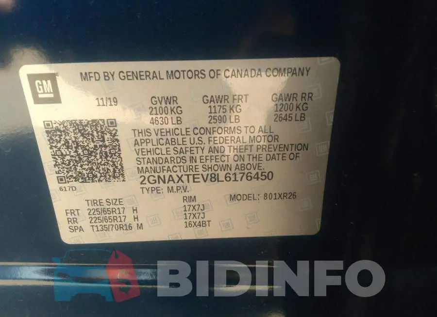 2GNAXTEV8L6176450 Photo# 9