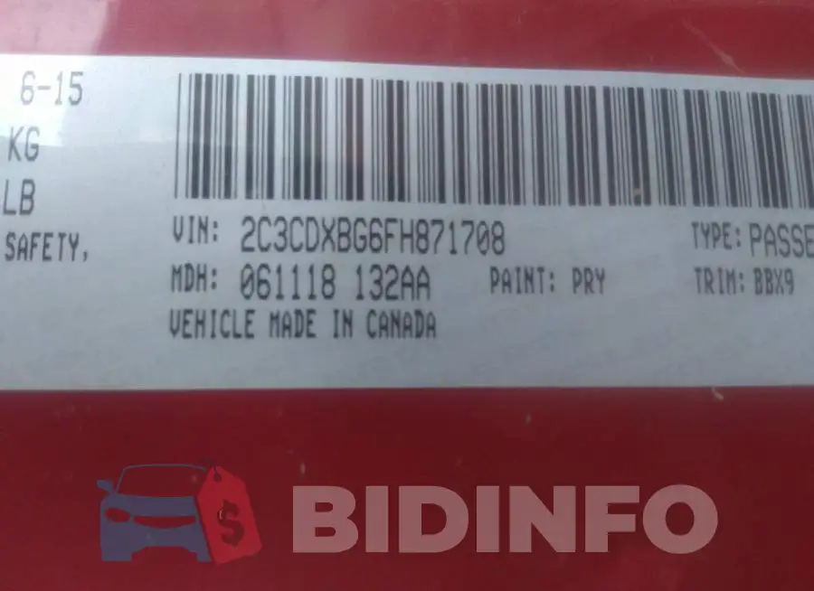 2C3CDXBG6FH871708 Photo# 9