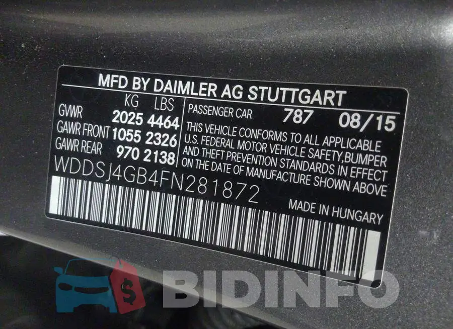WDDSJ4GB4FN281872 Photo# 9