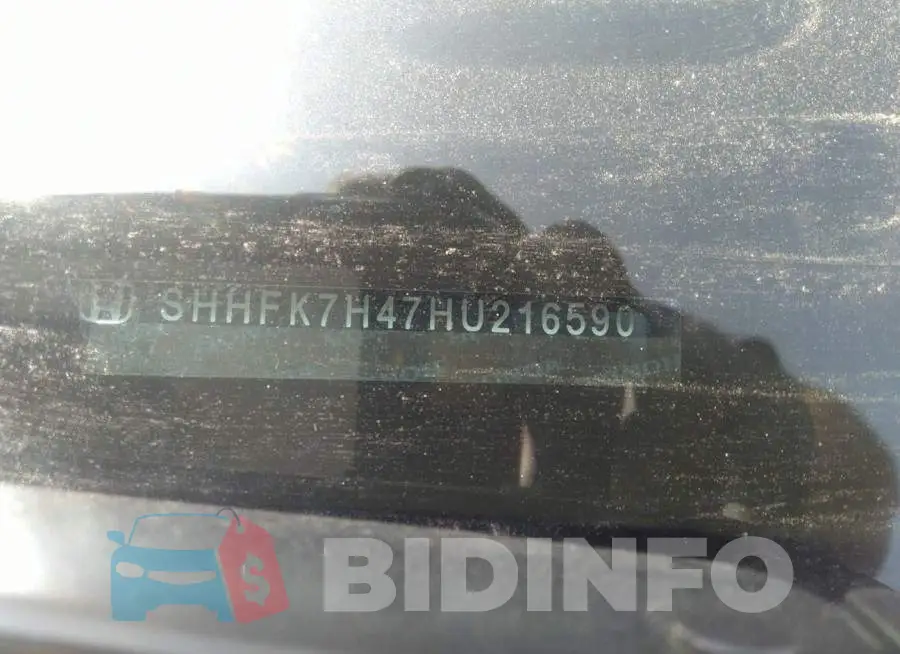 SHHFK7H47HU216590 Photo# 9