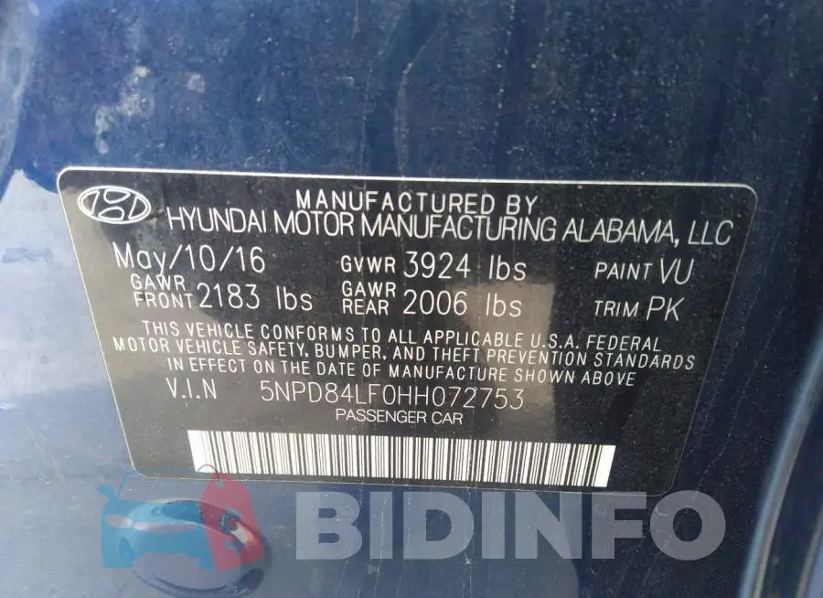 5NPD84LF0HH072753 Photo# 9