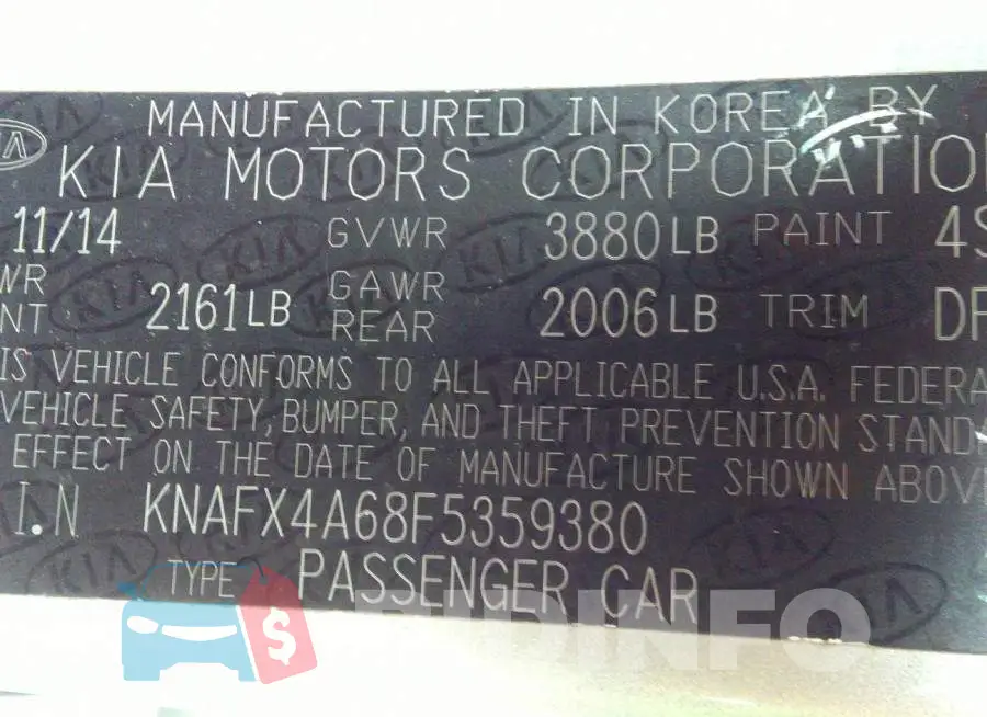 KNAFX4A68F5359380 Photo# 9