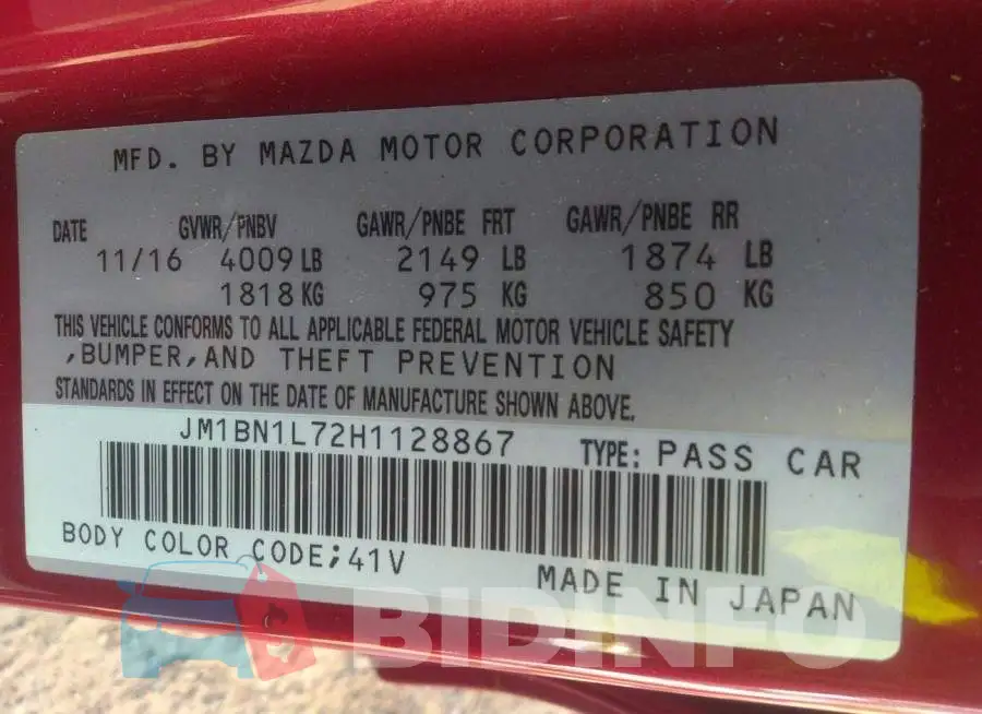 JM1BN1L72H1128867 Photo# 9