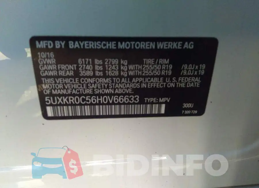 5UXKR0C56H0V66633 Photo# 9