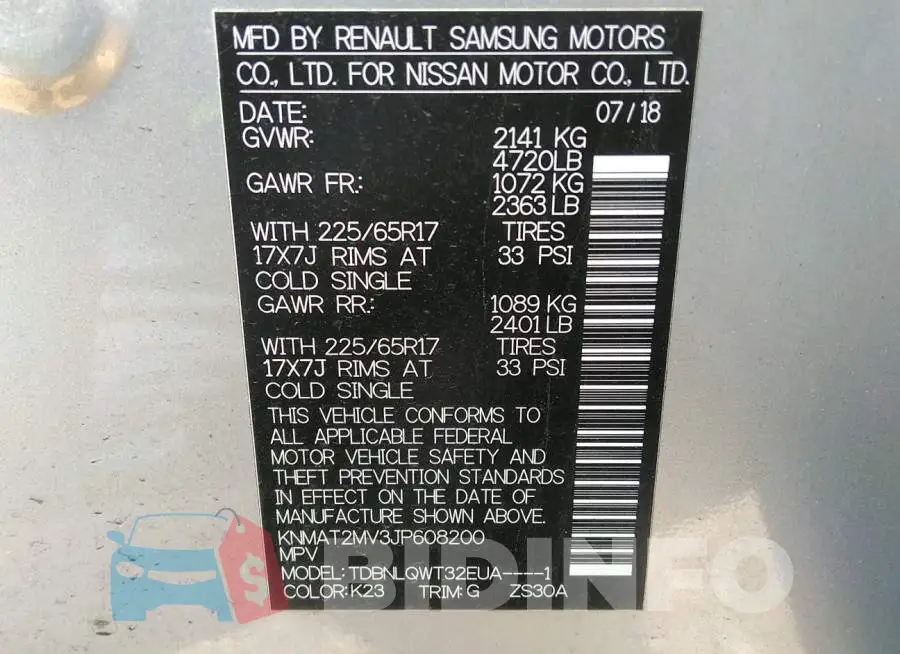 KNMAT2MV3JP608200 Photo# 9