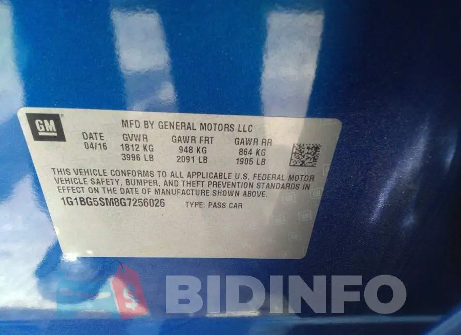 1G1BG5SM8G7256026 Photo# 9