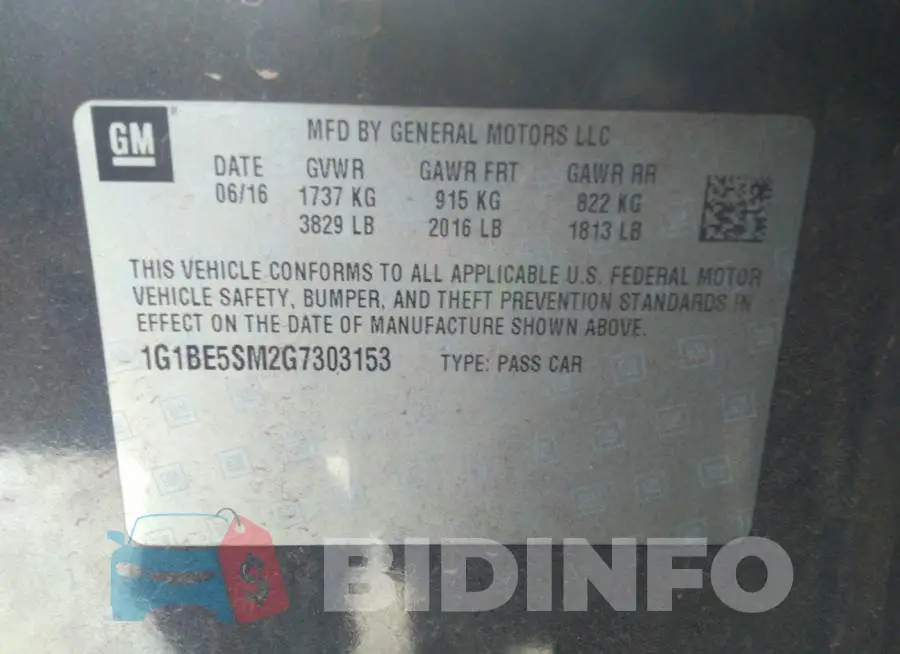 1G1BE5SM2G7303153 Photo# 9