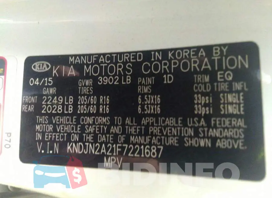 KNDJN2A21F7221687 Photo# 9