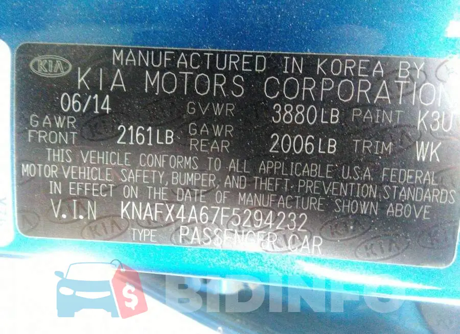 KNAFX4A67F5294232 Photo# 9
