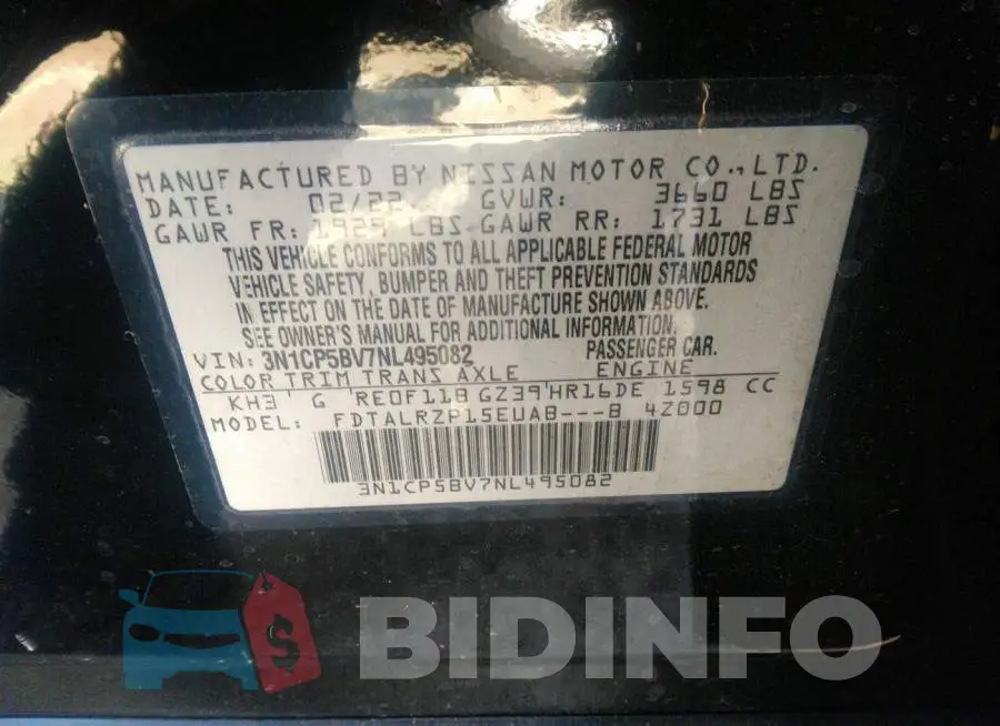 3N1CP5BV7NL495082 Photo# 9
