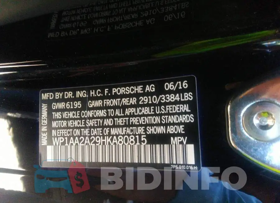 WP1AA2A29HKA80815 Photo# 9