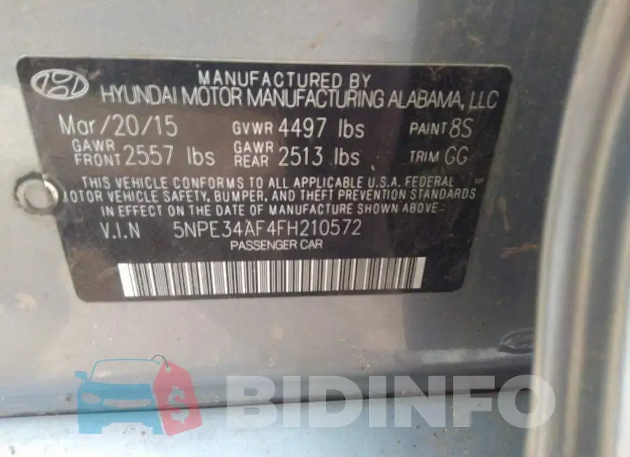 5NPE34AF4FH210572 Photo# 9
