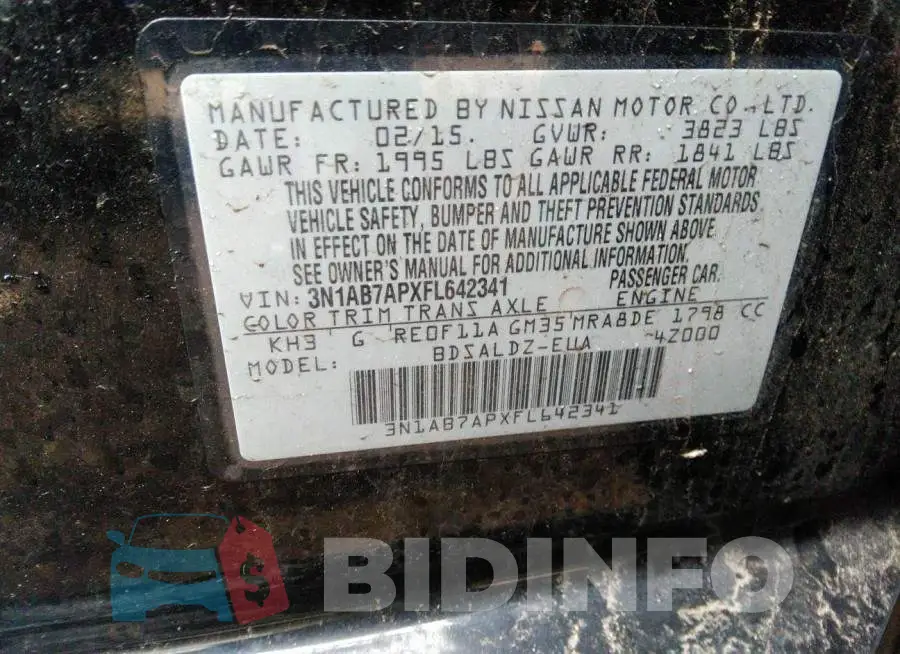 3N1AB7APXFL642341 Photo# 9