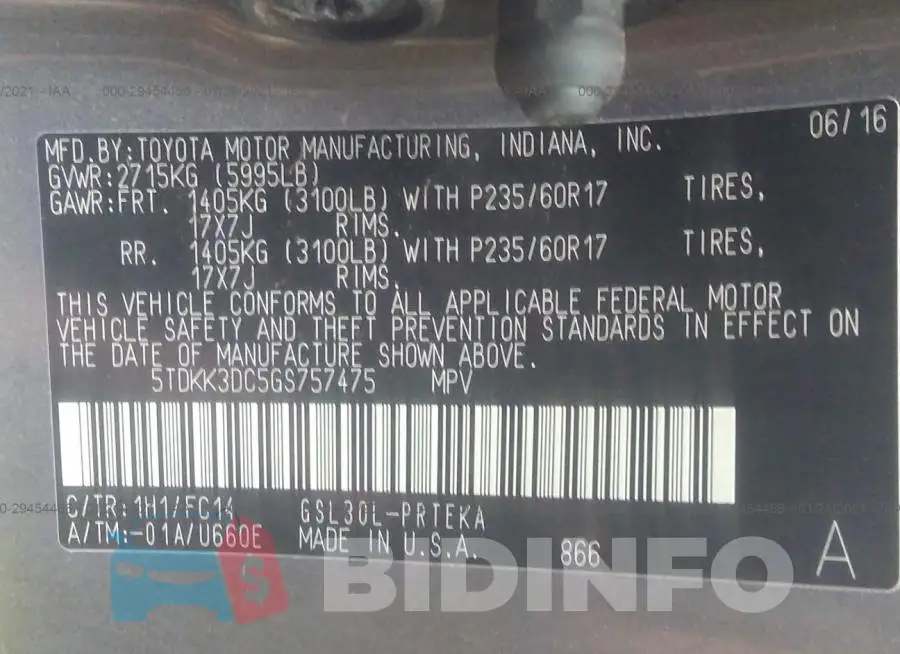 5TDKK3DC5GS757475 Photo# 9