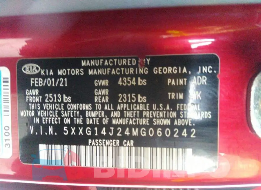5XXG14J24MG060242 Photo# 9