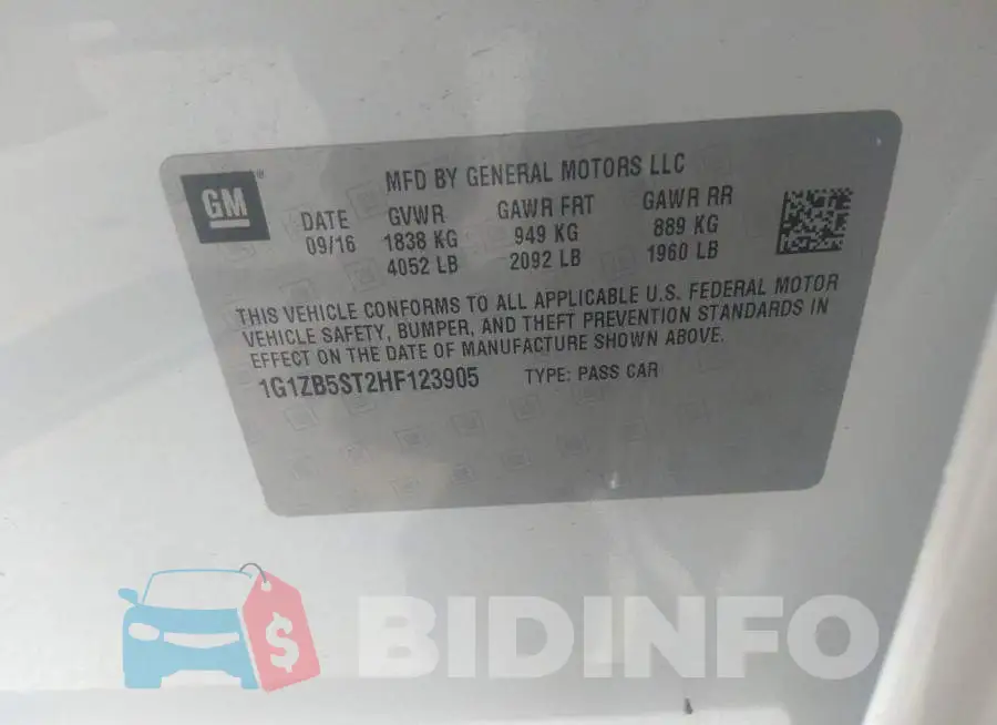 1G1ZB5ST2HF123905 Photo# 9