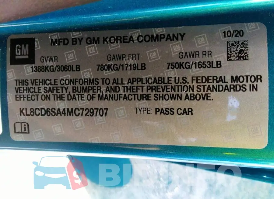 KL8CD6SA4MC729707 Photo# 9