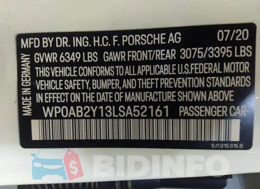 WP0AB2Y13LSA52161 Photo# 9