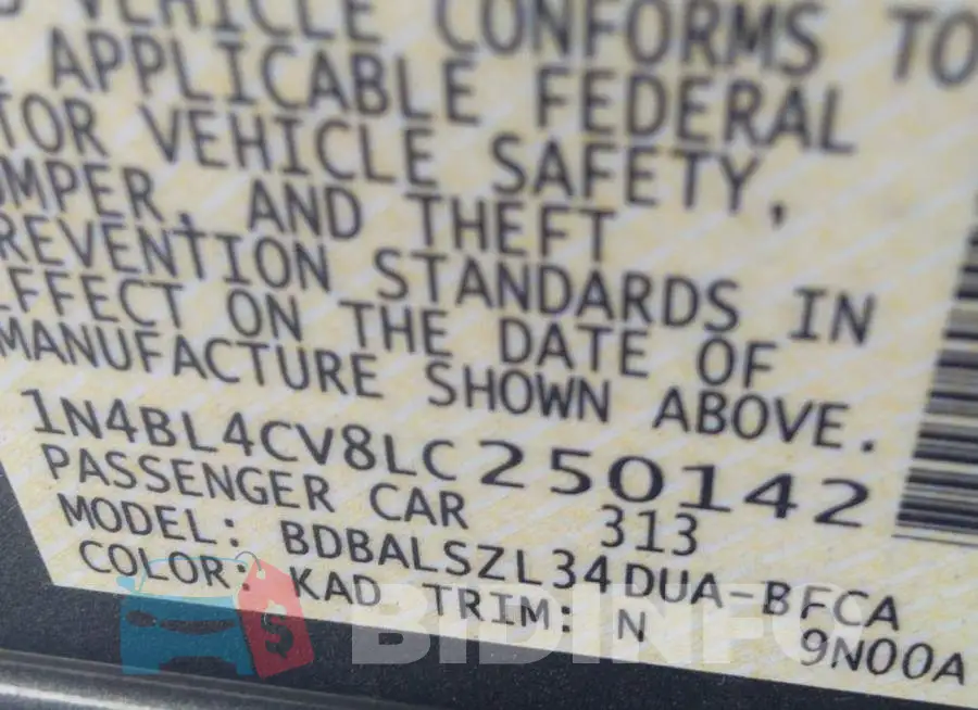 1N4BL4CV8LC250142 Photo# 9