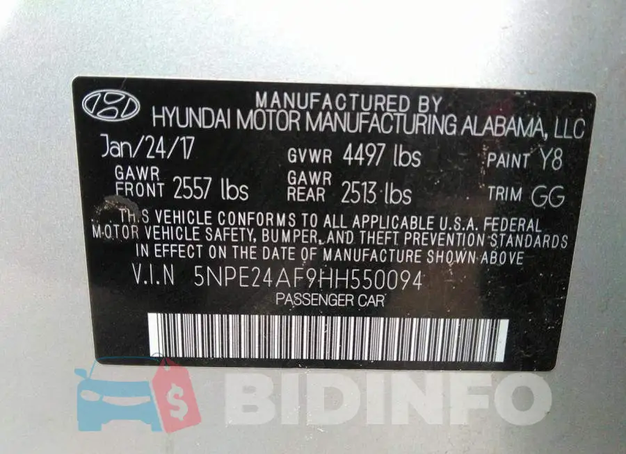5NPE24AF9HH550094 Photo# 9