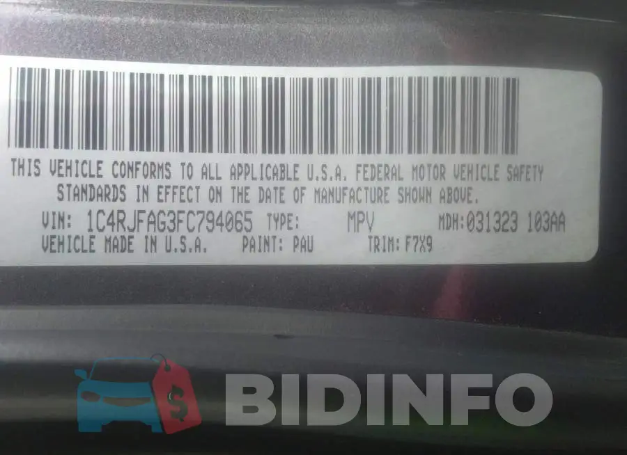 1C4RJFAG3FC794065 Photo# 9