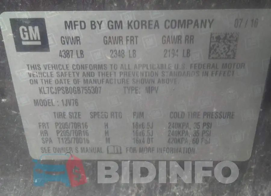 KL7CJPSB0GB755307 Photo# 9