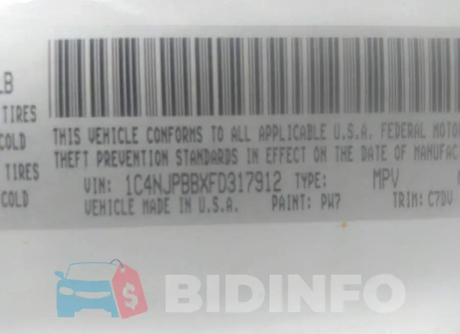 1C4NJPBBXFD317912 Photo# 9