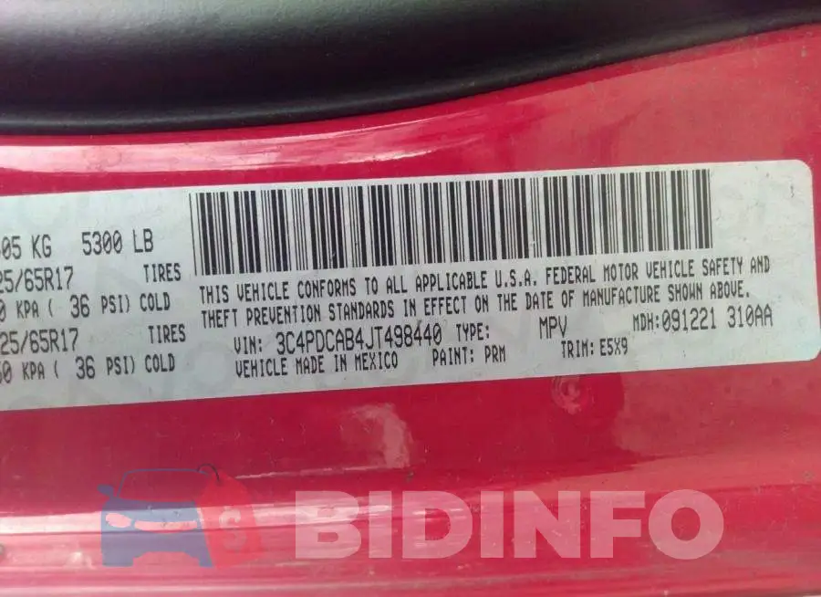 3C4PDCAB4JT498440 Photo# 9