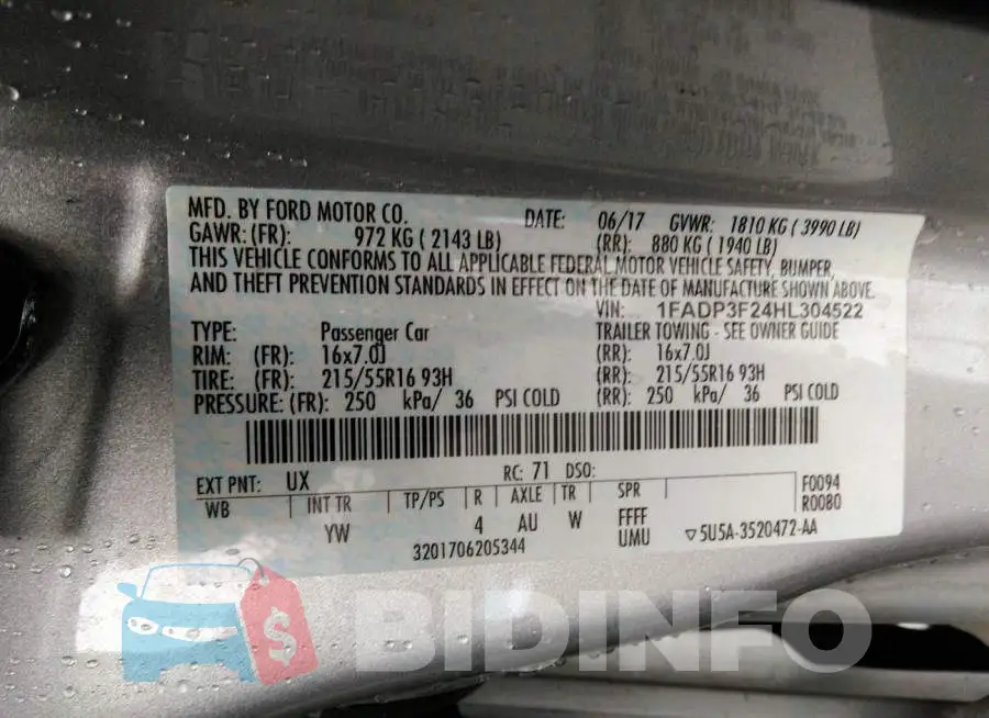 1FADP3F24HL304522 Photo# 9