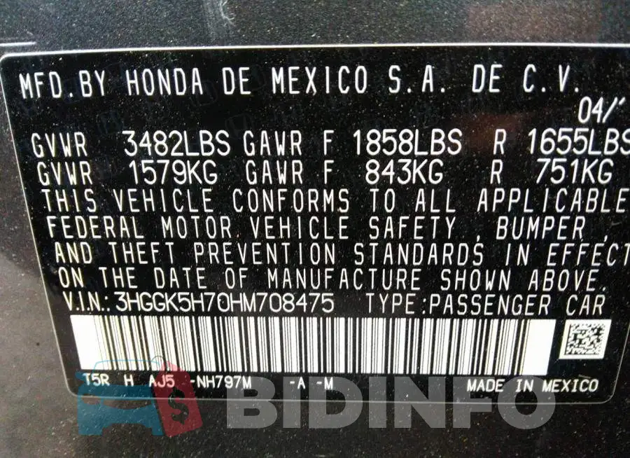 3HGGK5H70HM708475 Photo# 9