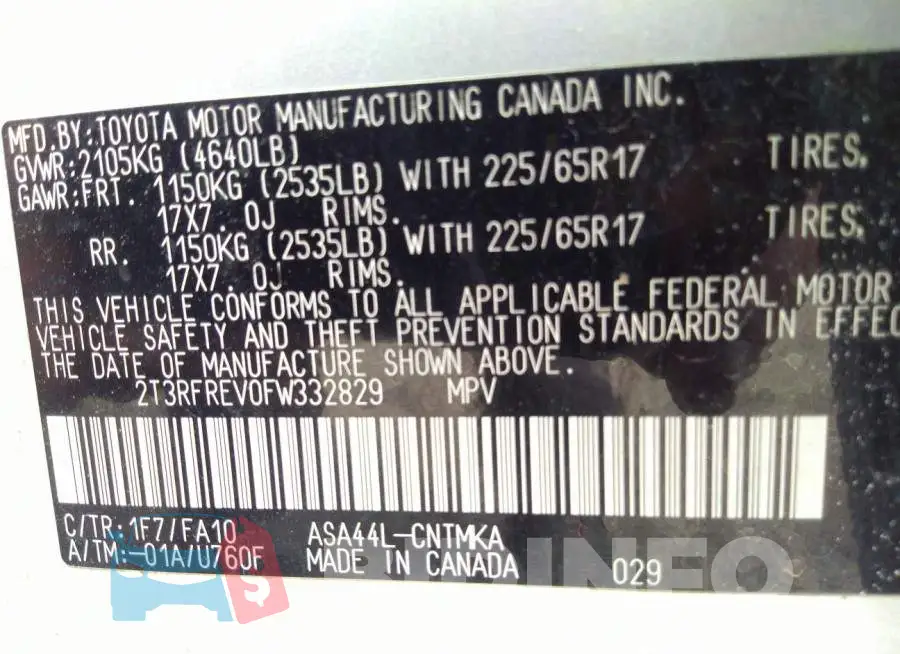 2T3RFREV0FW332829 Photo# 9