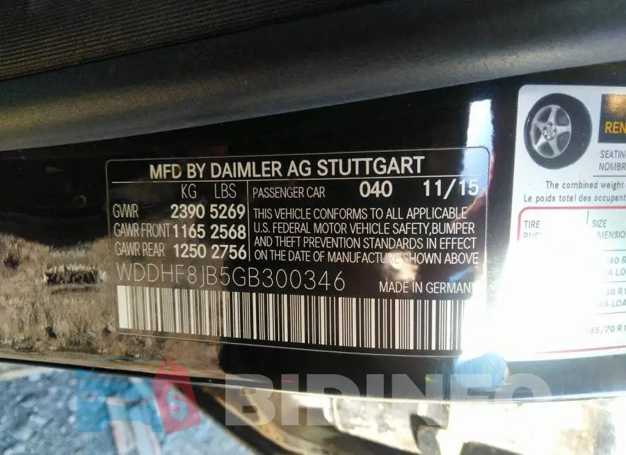 WDDHF8JB5GB300346 Photo# 9