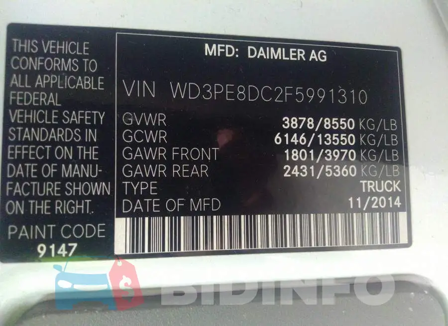 WD3PE8DC2F5991310 Photo# 9