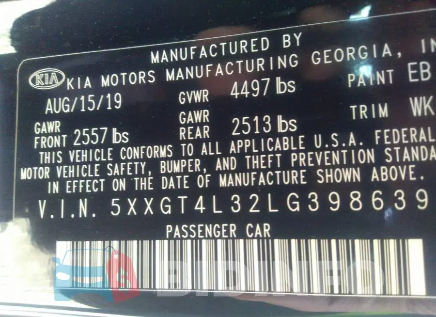 5XXGT4L32LG398639 Photo# 9