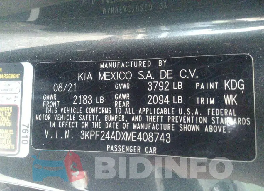 3KPF24ADXME408743 Photo# 9
