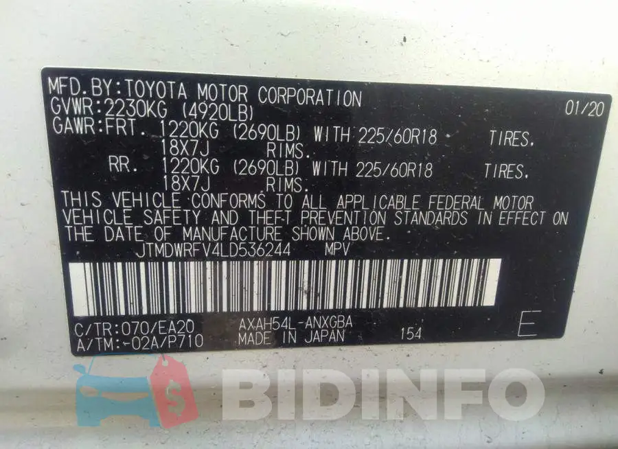 JTMDWRFV4LD536244 Photo# 9