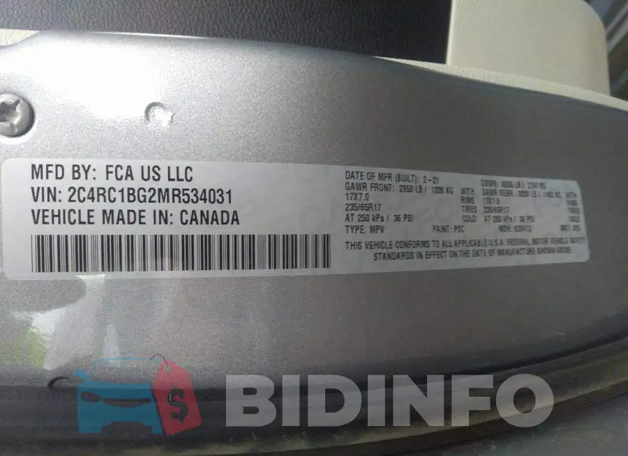 2C4RC1BG2MR534031 Photo# 9