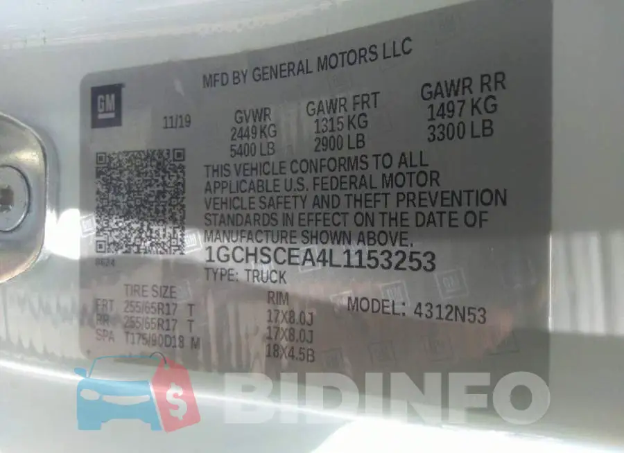 1GCHSCEA4L1153253 Photo# 9