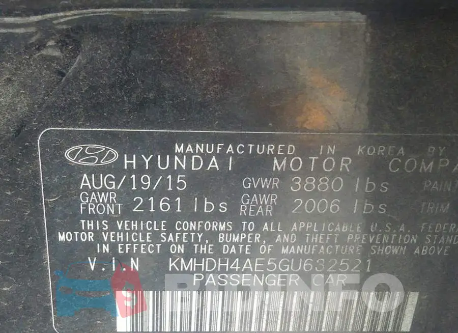 KMHDH4AE5GU632521 Photo# 9