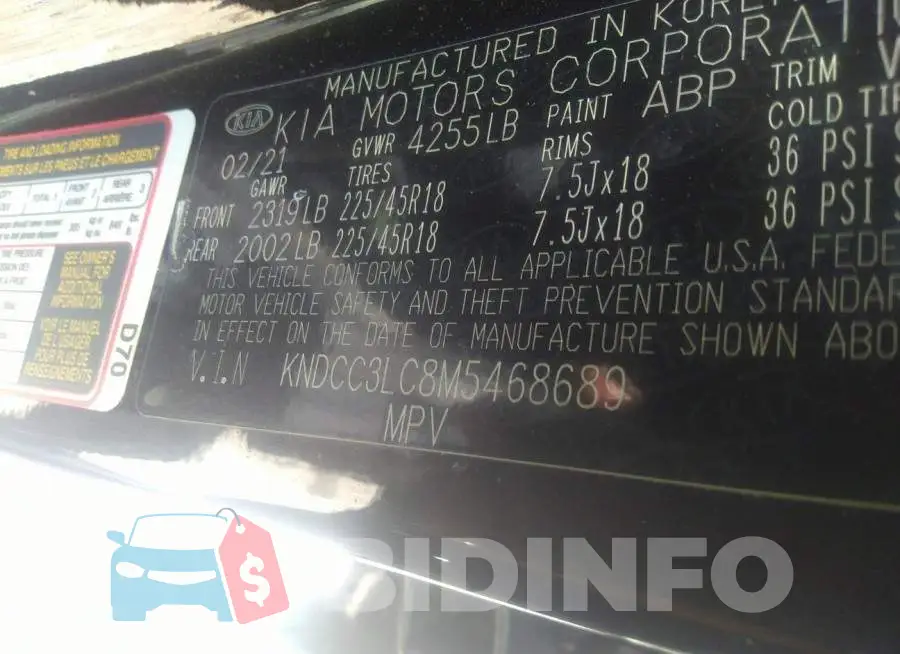 KNDCC3LC8M5468689 Photo# 9