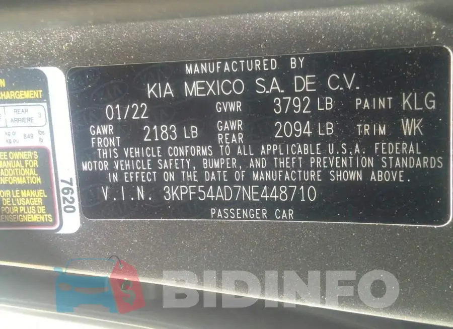 3KPF54AD7NE448710 Photo# 9