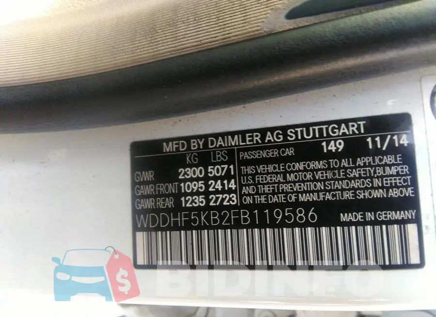 WDDHF5KB2FB119586 Photo# 9