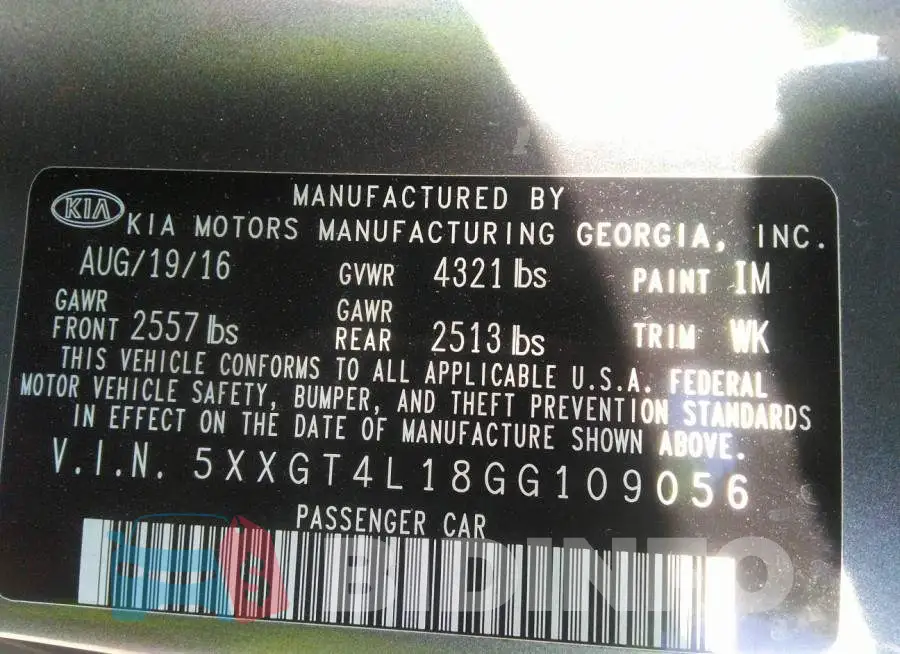 5XXGT4L18GG109056 Photo# 9